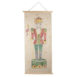 Clayre & Eef Fali vászonkép alul/felül fa kerettel 70x2x150cm, Nutcracker (5WK0054)