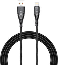 VEGER kábel, USB A to Lightning 2, 4A V105 1, 2 m - fekete (ipro-372379)