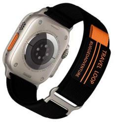 iprofix Nylon szíj Apple Watch (42 / 44 / 45 / 49 mm) - fekete (ipro-407834)