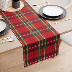 Goldea karácsonyi pamut asztali futó - piros kockás 50x120 cm