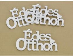  Fa "Édes Otthon" felirat koszorúra fehér 8x13, 5cm 3db/csomag - kosarbolt