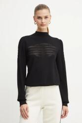 TWINSET pulóver könnyű, női, fekete, félgarbó nyakú, 242TP3722 - fekete XS
