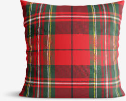Goldea karácsonyi pamut párnahuzat - piros kockás 30 x 50 cm