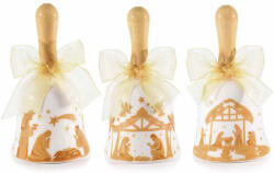 Decorer Set 3 clopotei Nasterea Domnului ceramica 5x10 cm (A71.46.51)
