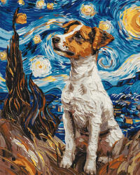 Ideyka Set pictura pe numere, cu sasiu, Un adorabil jack russell, 40x50 cm (KHO6596)