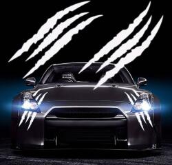 AVEX Set 2 stickere autoadezive Tuning, model "Monster Scratches", dimensiune 37 x 9 cm, culoare Alba