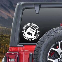 AVEX Sticker autoadeziv pentru vehicule Off Road, model "You Can Go Fast", dimensiune 30 x 30 cm, culoare Alba