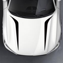 AVEX Set 2 stickere autoadezive Tuning, model "Hood Stripes V2", dimensiune 100 x 26 cm, culoare Neagra