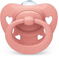 Nuk Силиконова залъгалка NUK - Signature, 0-6 m, Розова + кутийка за съхранение и стерилизация (10730618-Розова)