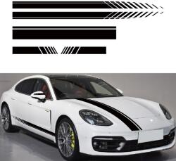 AVEX Set 5 stickere autoadezive Tuning, model "Racing Stripes V1", dimensiune 190 cm, culoare Neagra