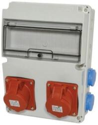TP Electric Ipari Doboz Szerelt 220x300 2x(5p16a)+4x(2p+f)oldalsó Ip44 3320-004-5500 (3320-004-5500) - hejovill