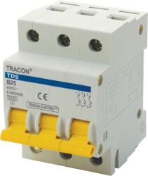 TRACON Tracon TDS-3C-4 Kismegszakító, színes karral, 3 pólus, C karakterisztika 4A, 6kA (TDS-3C-4)