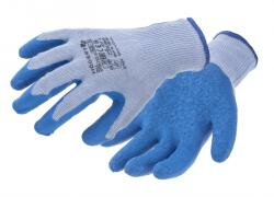 Högert Technik HT5K753-9 DILL latex bevonatú védőkesztyű szürke/kék (12 pár/csomag) 9 (HT5K753-9)