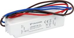 Tracon Electric Tracon LDCVIP-20-12 Védett műanyag házas LED meghajtó 90-264VAC/12VDC, 20W, 0-1, 67A, IP67 (LDCVIP-20-12)