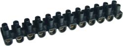 Tracon Electric Tracon SF10A-H-L Flex. nyomólemezes sorozatkapocs, H profil, 12 tag, fekete 6mm2, 450VAC, 40A, PP (SF10A-H-L) - hejovill