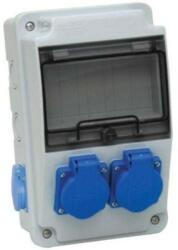 TP Electric Ipari Doboz Szerelt 130x220 2x(2p+f) Előlapon + 2x(2p+f) Oldalsó Ip44 3318-202-0000 (3318-202-0000)