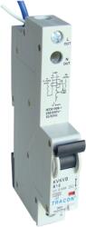 TRACON Tracon KVKV-25/10 Kombinált védőkapcsoló, 2P, 1 modul, C karakterisztika 25A, 100mA, 10kA, AC, E3 (KVKV-25/10)