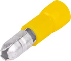 Tracon Electric Tracon SH4 Szigetelt hengeres csatlakozó dugó, elektrolitréz, sárga 6mm2, (d1=3, 5mm, d2=5mm), PVC (SH4)