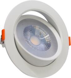 TRACON Tracon DLCOB12NW Beépíthető álmennyezeti LED lámpatest, forgatható 200-240 V, 50Hz, 12W, 4000K, 960lm, 38°, IP20, EEI=G (DLCOB12NW)