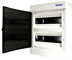 Schrack falon kívüli kiselosztó, 2 soros 24 modulos, átlátszó ajtó IP40 BK080102 (BK080102)