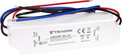 Tracon Electric Tracon LDCVIP-35-12 Védett műanyag házas LED meghajtó 90-264VAC/12 VDC, 35W, 0-3A, IP67 (LDCVIP-35-12)