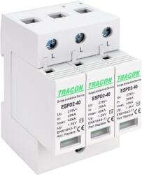Tracon Electric Tracon ESPD2-40-3P T2 AC típusú túlfeszültség levezető, cserélhető betéttel Uc: 275V; In: 20kA; Imax: 40kA; Up: 1, 3kV; 3P (ESPD2-40-3P)