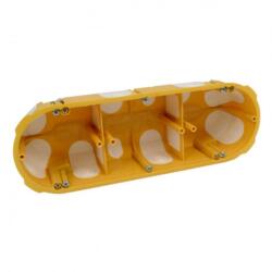 KOPOS KPL 64-50/3LD NA süllyesztett gipszkarton doboz 3-as, 49mm mély, sárga (KPL 64-50/3LD_NA)