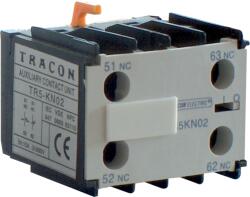 Tracon Electric Tracon TR5KN22 Homlokoldali segédérintkező TR1K segédkontaktorokhoz 230V, 50Hz, 2A, 2×NC+2×NO (TR5KN22)