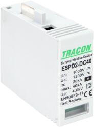 Tracon Electric Tracon ESPD2-DC40-1000VO T2 DC típusú V túlfeszültség levezető, betét 1000V Ucpv: 1200V, In: 20kA, Imax: 40kA, Up: 4kV, Var (ESPD2-DC40-1000VO)