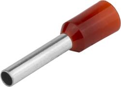 Tracon Electric Tracon E114 Szigetelt (PA6.6) érvéghüvely, ónozott elektrolitréz, piros 1, 5mm2, L=16, 4mm (E114)