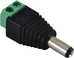 Tracon Electric Tracon LSZJM55 Jack/csavaros csatlakozó dugó LED szerelésekhez 5, 5 mm, In: 4A (LSZJM55)