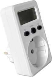 TRACON Tracon TVOD01 LCD kijelzőjű dugaszolható fogyasztásmérő 230 V, 50 Hz, 16 A, 3680 W, V, kWh, cost (TVOD01)