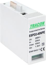 Tracon Electric Tracon ESPD2-40NPE T2 AC típusú túlfeszültség levezető betét 40 NPE Uc: 275/255V; In: 20kA; Imax: 40kA; Up: 1, 3/1, 5kV (ESPD2-40NPE)