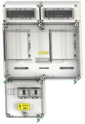 Csatári Plast CSATÁRI PLAST PVT 6075 Á-V Fm-Sz ÁK Egy felhasználói helyes V63.80A mérés szabadvezetékes, felületre szerelt kivitelben, 2 db 1530 ÁK 1x12 fogyasztói elosztóval (CSP21.E020(PVT 6075 Á-V Fm-SZ)-Sz-M63.