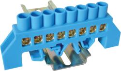Tracon Electric Tracon NPE-B8-8 Szigetelt földelősín (N/PE), kék 230/400VAC, 100A, 8×12mm, 8P, IP20 (NPE-B8-8)