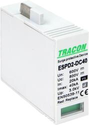 Tracon Electric Tracon ESPD2-DC40-600VG T2 DC típusú VG túlfeszültséglevezető betét 600V Ucpv: 800V; In: 20kA; Imax: 40kA; Up: 2, 6kV; Var+GTD (ESPD2-DC40-600VG)