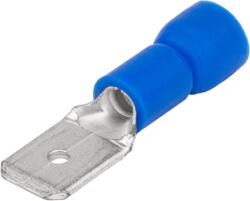 Tracon Electric Tracon KCS6 Szigetelt rátolható csatlakozó csap, sárgaréz, kék 6, 3×0, 8mm, 2, 5mm2 (KCS6)