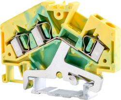 Tracon Electric Tracon TSKC4/3JDD Védővezető ipari sorozatkapocs, rugós, sínre, zöld/sárga 800V 32A 0.08-4 mm2 3P (TSKC4/3JDD)