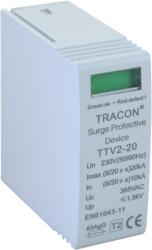 Tracon Electric Tracon TTV2-40-DC-1000-M DC túlfszültség levezető betét 1000 VDC, 20/40 kA (8/20us) (TTV2-40-DC-1000-M)