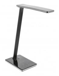 GTV LB-TRIT6W-10-DEC Asztali lámpa Tritton, 6W, 340lm, AC220-240V, 4-CCT, Vezeték nélküli töltés, USB, PF>0, 5, RA>80, fekete (LB-TRIT6W-10-DEC)