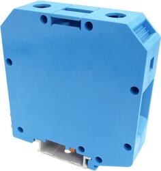 Tracon Electric Tracon TSKA50-K Nullavezető ipari sorozatkapocs, csavaros, sínre, kék 16-50mm2, 1000VAC, 150A (TSKA50-K)