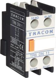 Tracon Electric Tracon TR6DN11 Homlokoldali segédérintkező TR1D/F és TR1E kontaktorokhoz 230V, 50Hz, 2A, 1×NC+1×NO (TR6DN11)
