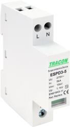 Tracon Electric Tracon ESPD3-5-2P T3 AC típusú túlfeszültség levezető, egybeépített Uc: 275V; In: 5kA; Uoc: 10kV; Up: 1, 2kV; 2P (ESPD3-5-2P)