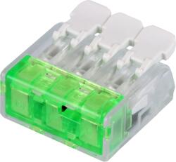 Tracon Electric Tracon RVOG3 Csavar nélküli vezetékösszekötő, nyitható átlátszó 0, 2-4(2, 5)mm2, 32A, 450VAC 3P (RVOG3)