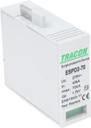 Tracon Electric Tracon ESPD2-70M T2 AC típusú túlfeszültség levezető betét 70 M Uc: 275V; In: 40kA; Imax: 70kA; Up: 1, 7kV (ESPD2-70M)