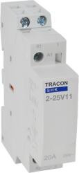 Tracon Electric Tracon SHK2-25V11 Installációs kontaktor 230V AC, 50Hz, 1 Mod, 1×NO+1×NC, AC1/AC7a 25A (SHK2-25V11)