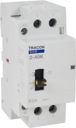 Tracon Electric Tracon SHK2-40K Installációs kontaktor 230V AC, 50Hz, 2 Mod, 2×NO, AC1/AC7a, 40A (SHK2-40K)