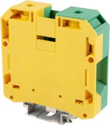 Tracon Electric Tracon TSKA50JD Védővezető ipari sorozatkapocs, csavaros, sínre, zöld/sárga 16-50mm2, 150A (TSKA50JD)