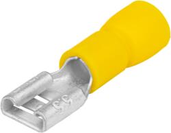 Tracon Electric Tracon SCSH6 Szigetelt rátolható csatlakozó hüvely, sárgaréz, sárga 6, 3×0, 8mm, 6mm2 (SCSH6)