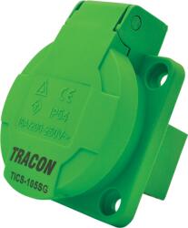TRACON Tracon TICS-105SG Beépíthető csatlakozóaljzat, oldalsó védőérintkezővel, kerek 16A, 250V, 2P+E, IP54 (SCHUKO) (TICS-105SG)